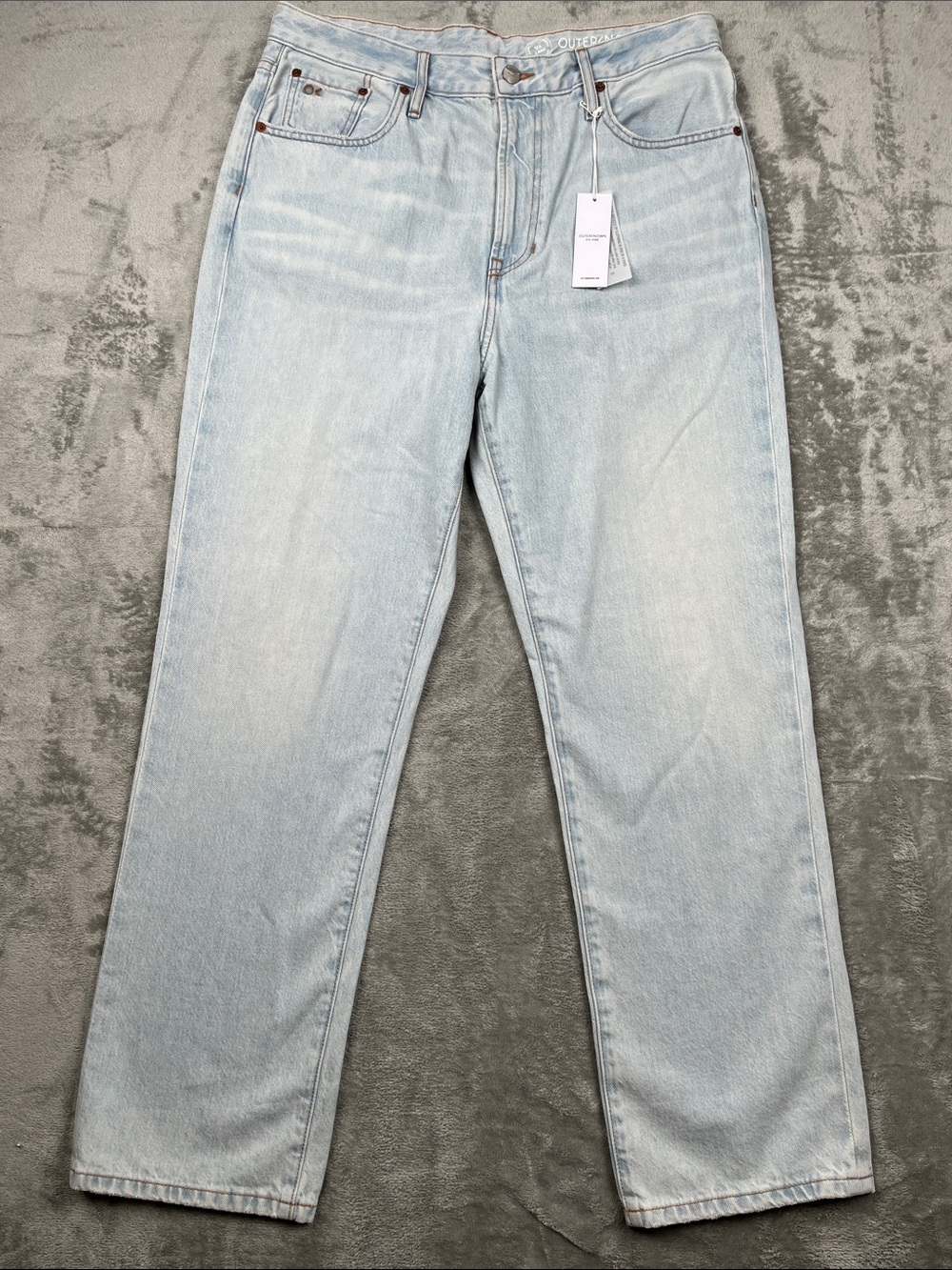 NEW Outerknown 31, Women's The Strand Straight SEA Jeans USA FLAW